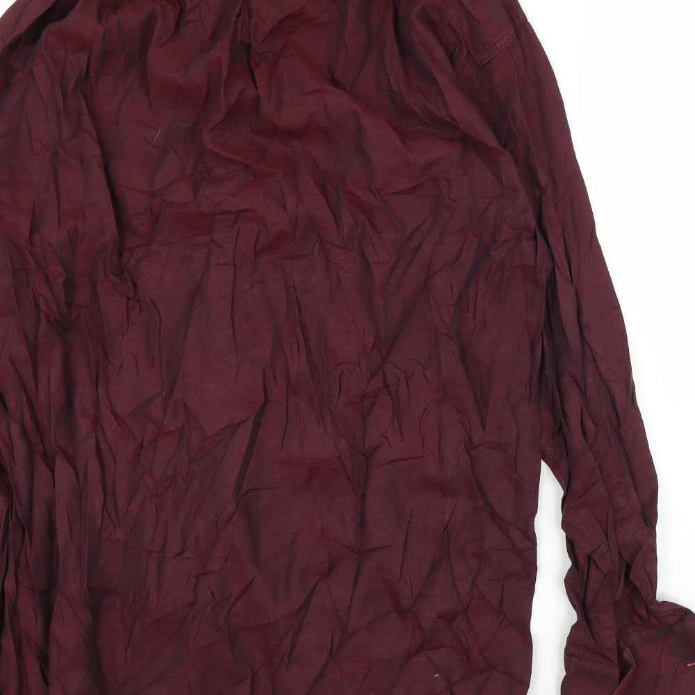Rixon Grove Mens Purple Button-Up Size L