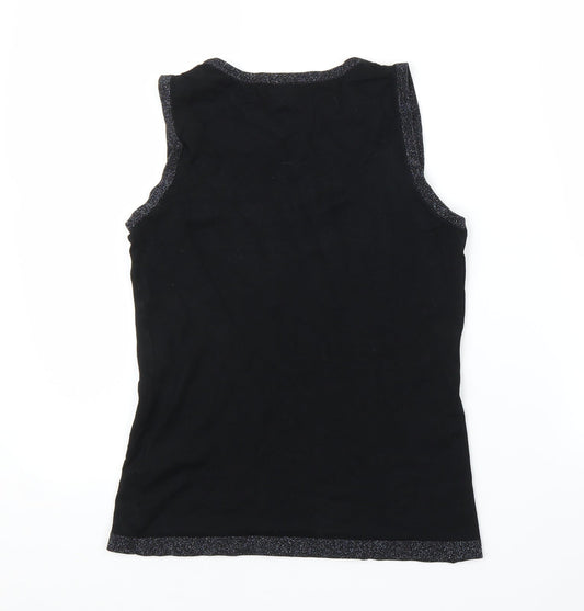 TCM Womens Black Basic Blouse Size 10