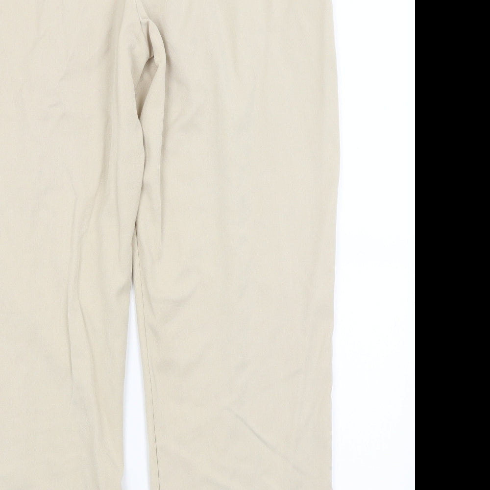 Emma Collection Womens Beige Trousers Size 14 L27 in