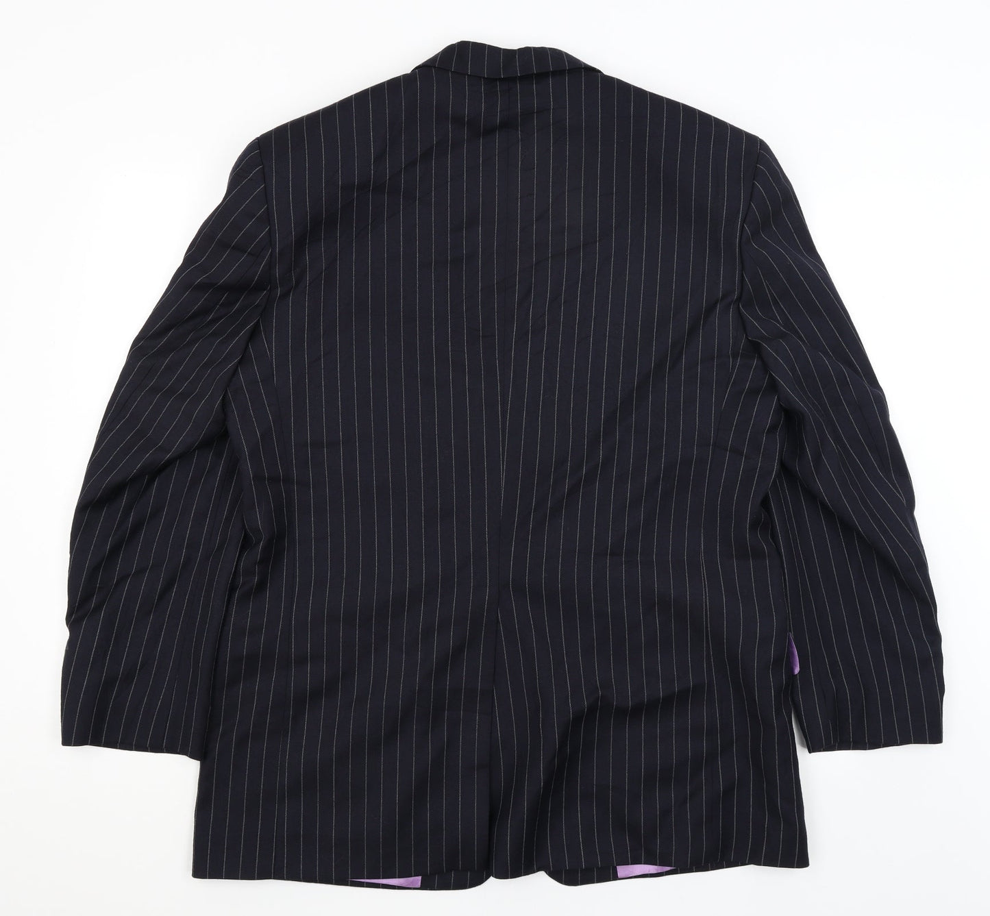 Fellini Mens Blue Striped  Jacket Blazer Size L