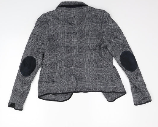 River Island Womens Grey Check Gilet Blazer Size 8