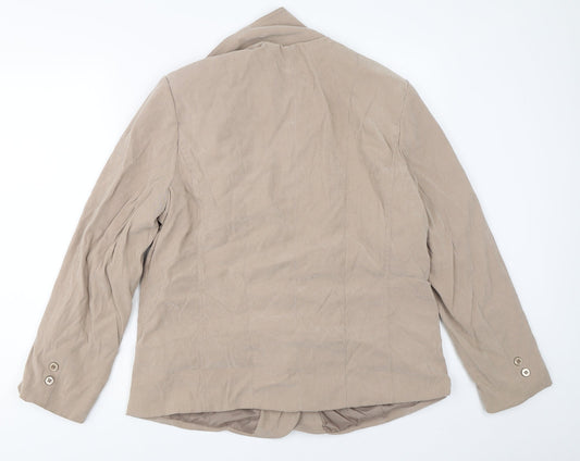 Joella Di Marco Womens Beige Jacket Size XL