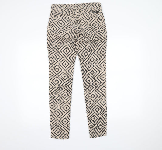 kancan jeans Womens Beige Geometric Skinny Jeans Size M L27 in