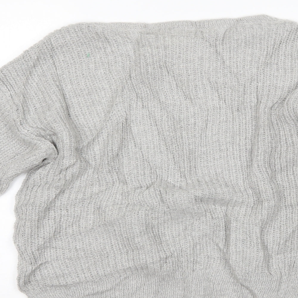 H&M Womens Grey Henley Jumper Size XS