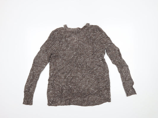 American Eagle Outfitters Womens Brown Basic Blouse Size M