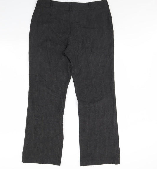 Per Se Womens Grey Trousers Size 16 L31 in