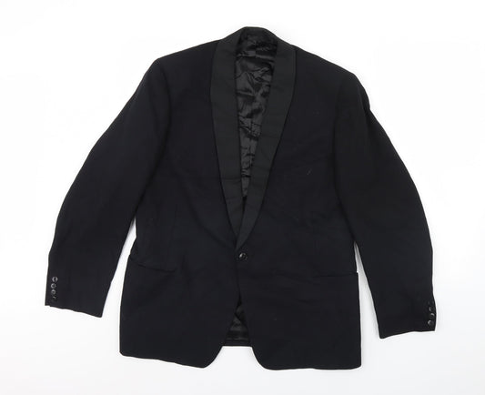 Preworn Mens Black Jacket Blazer Size 40 - Shoulder Pads