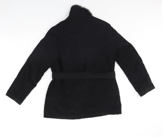 NEXT Womens Black Rain Coat Coat Size 8