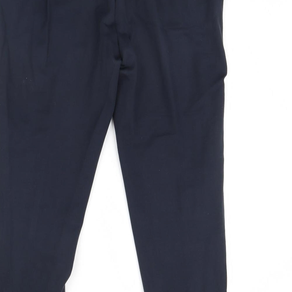 M&S Womens Blue Dress Pants Trousers Size 16 L30 in