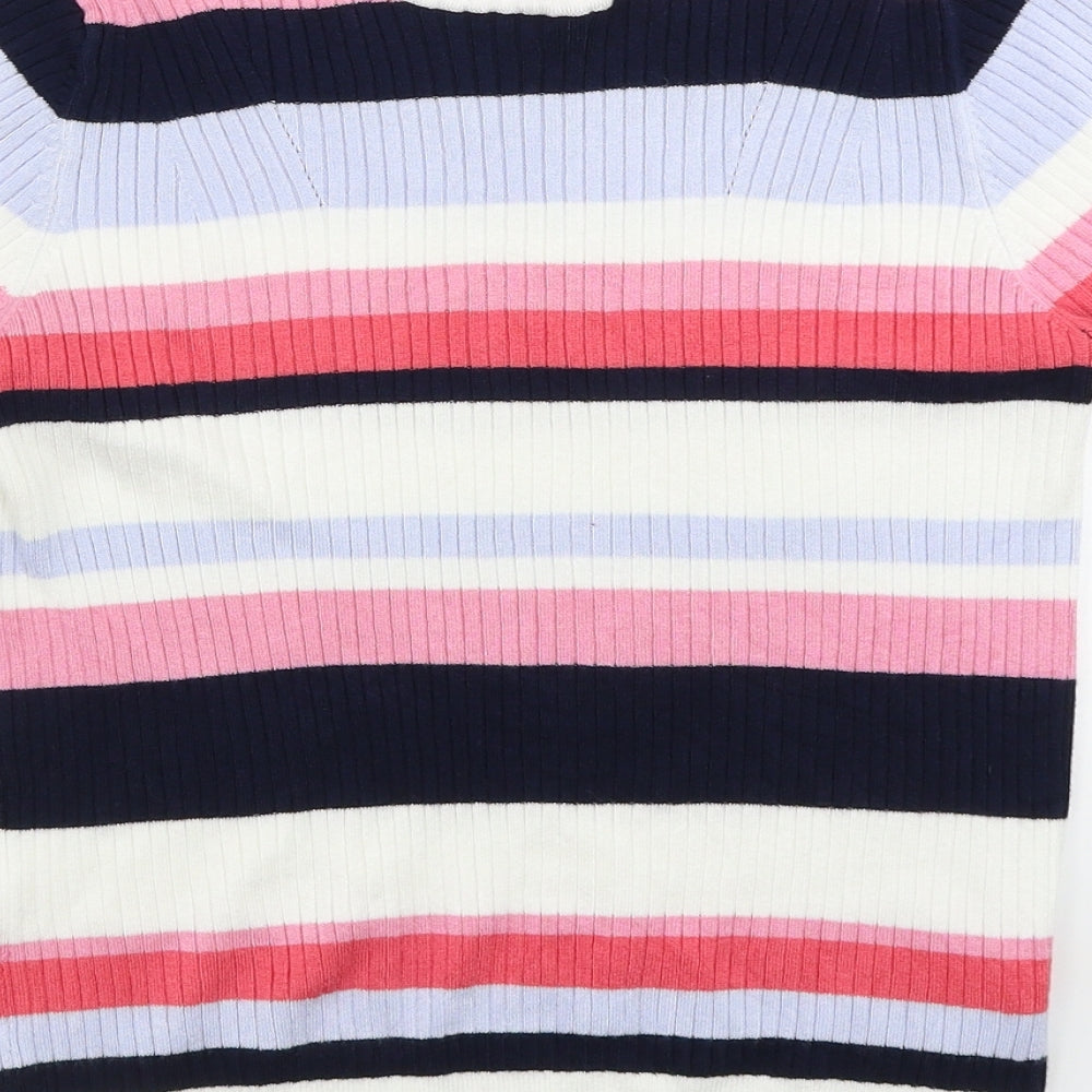 Marks and Spencer Womens Multicoloured Striped Knit Pullover Jumper Size 12 - striped