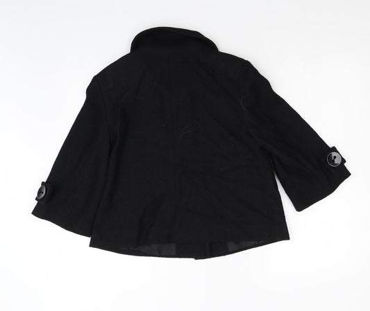 Collezioni Womens Black Jacket Size 12