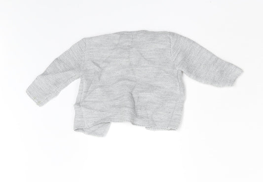 Preworn Baby Grey Cardigan Jumper Size 12-18 Months