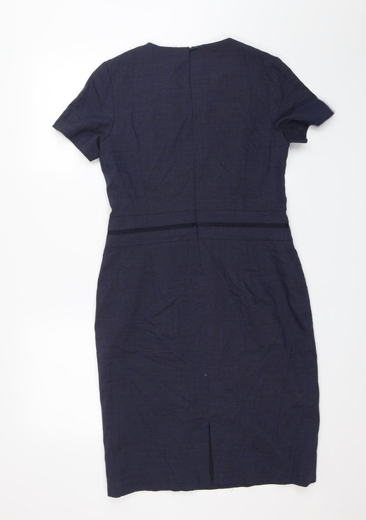 Grieff Womens Blue Pencil Dress Size 12