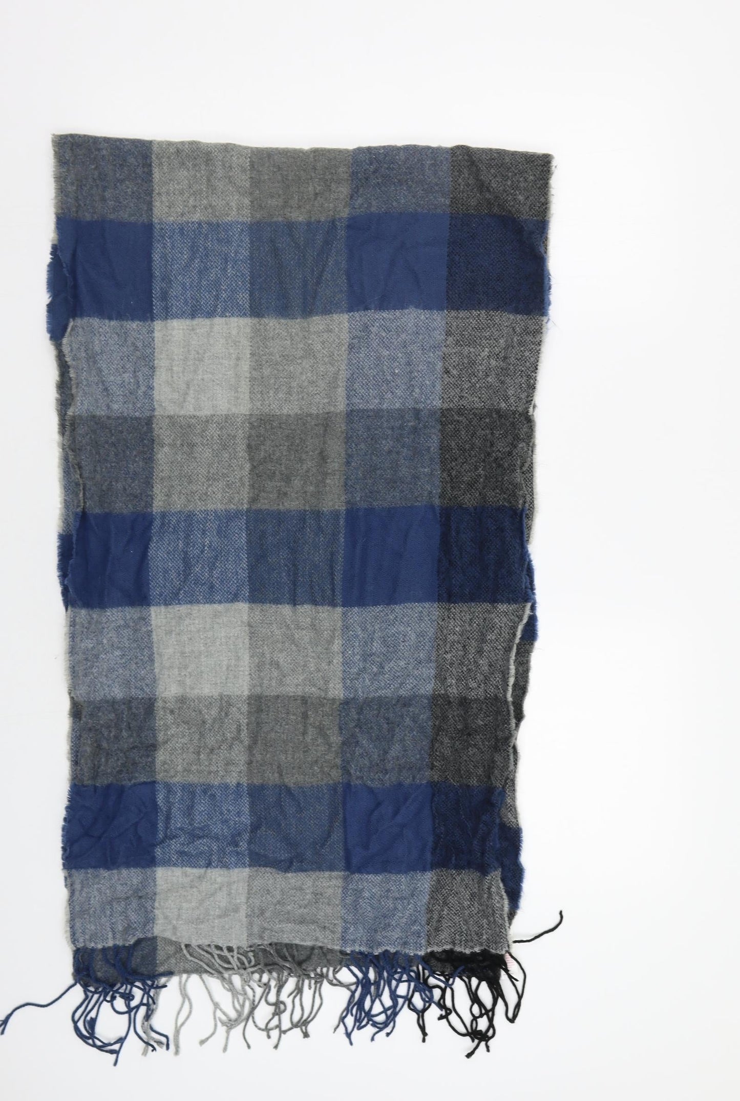 F&F Womens Blue Check Shawl/Wrap