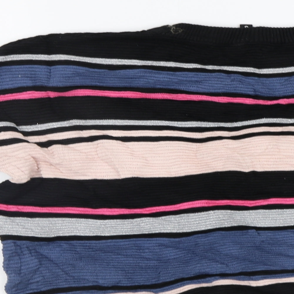 H&M Womens Multicoloured Striped Pullover Jumper Size S