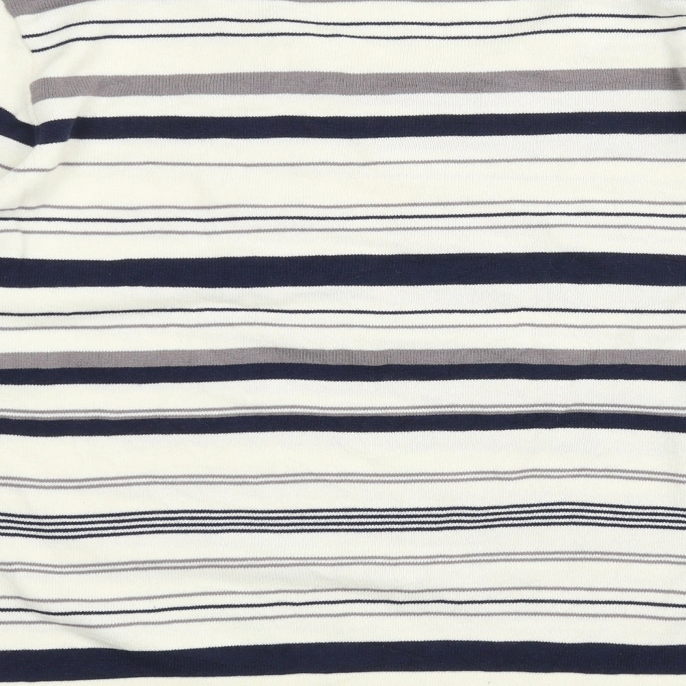 Cotswold Womens White Striped Pullover Jumper Size 2XL