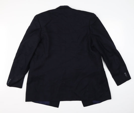 Bauman Mens Blue Jacket Suit Jacket Size 40