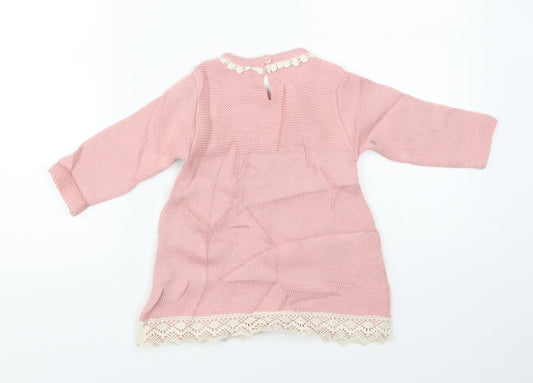 Zip Zap Girls Pink Pullover Jumper Size 9-12 Months