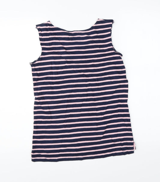 Jack Wills Womens Blue Striped Basic Tank Size 6