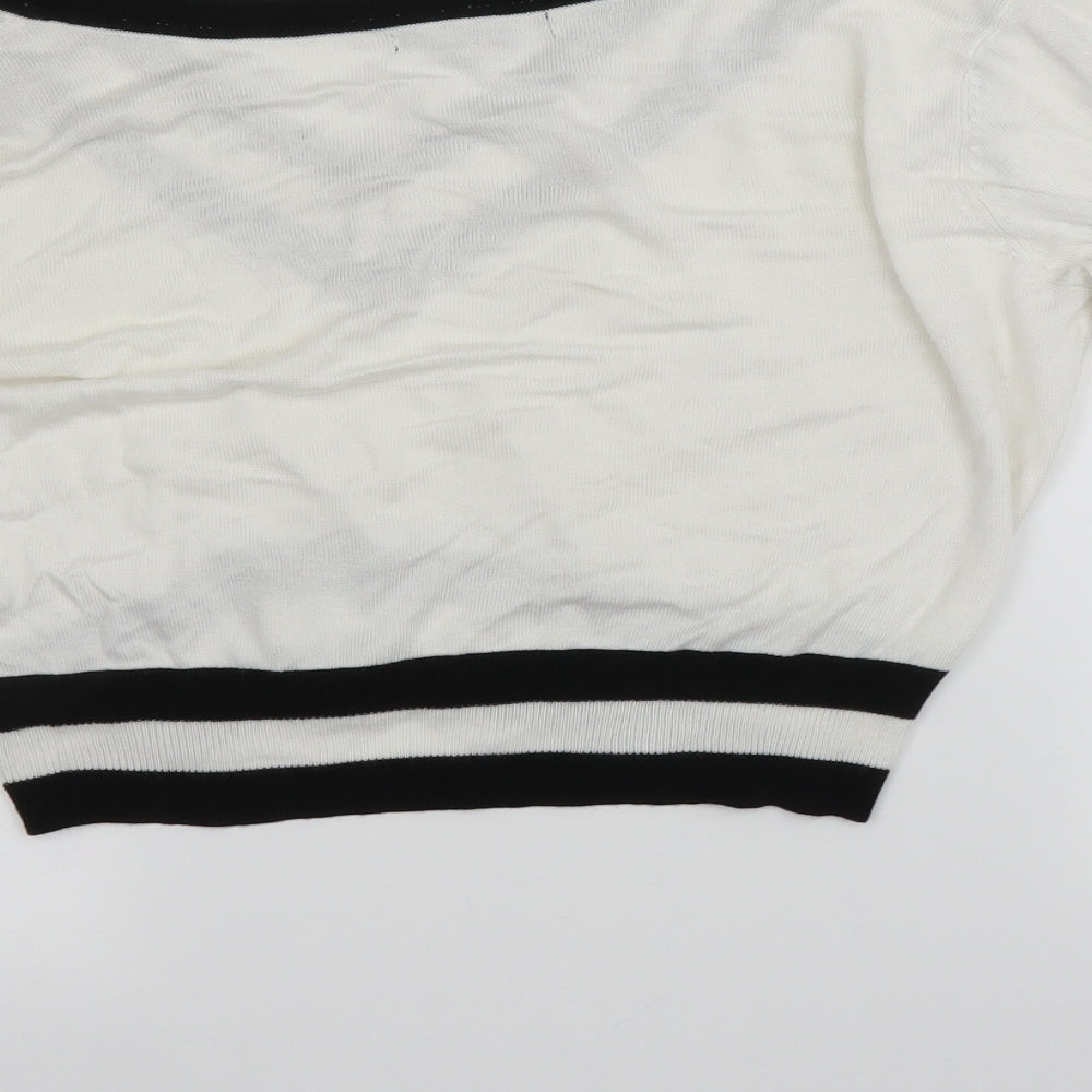 FOREVER 21 Womens White Pullover Jumper Size M