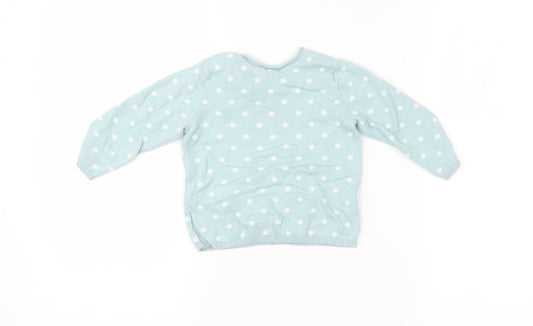 H&M Baby Blue Spotted Pullover Jumper Size 6-9 Months