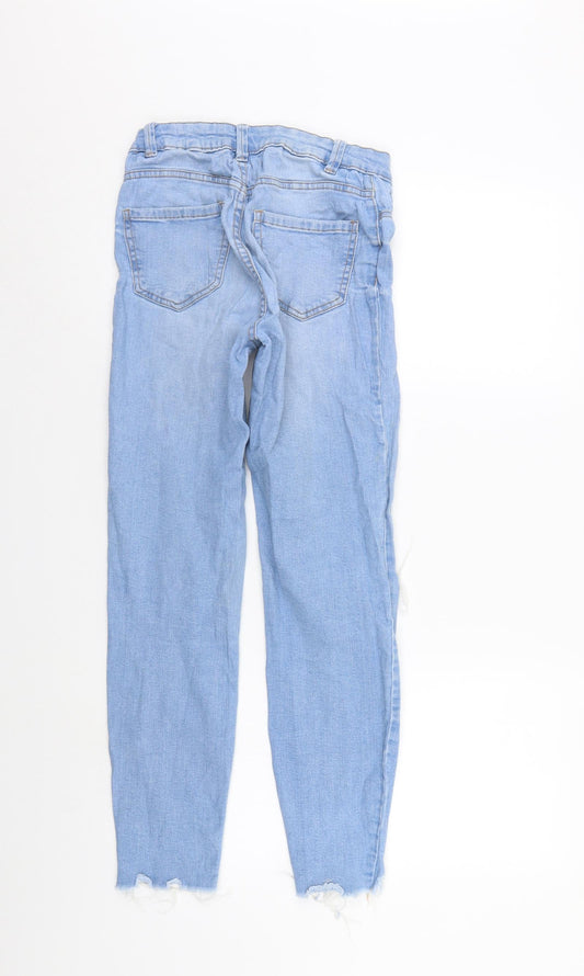 New Look Womens Blue Denim Straight Jeans Size 6 L27 in