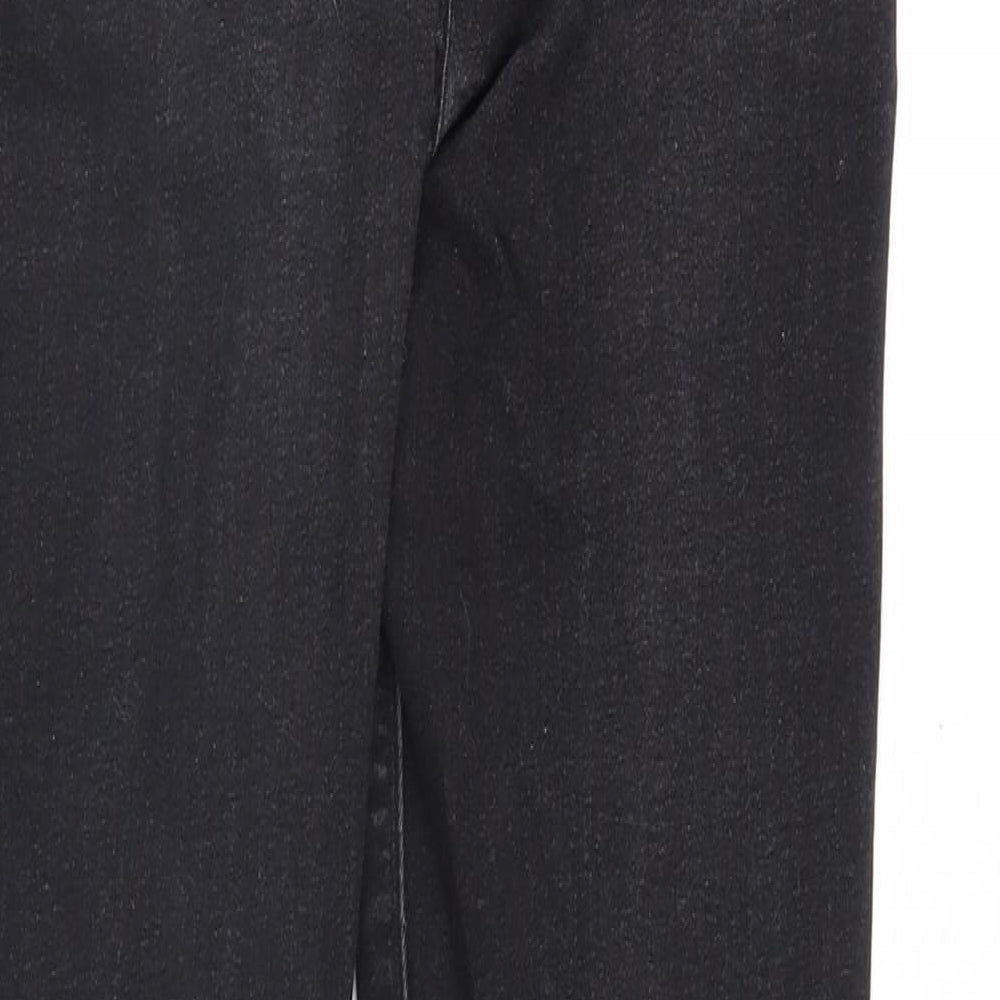 Denim & Co. Womens Black Denim Tapered Jeans Size 12 L28 in - Elastic Waist