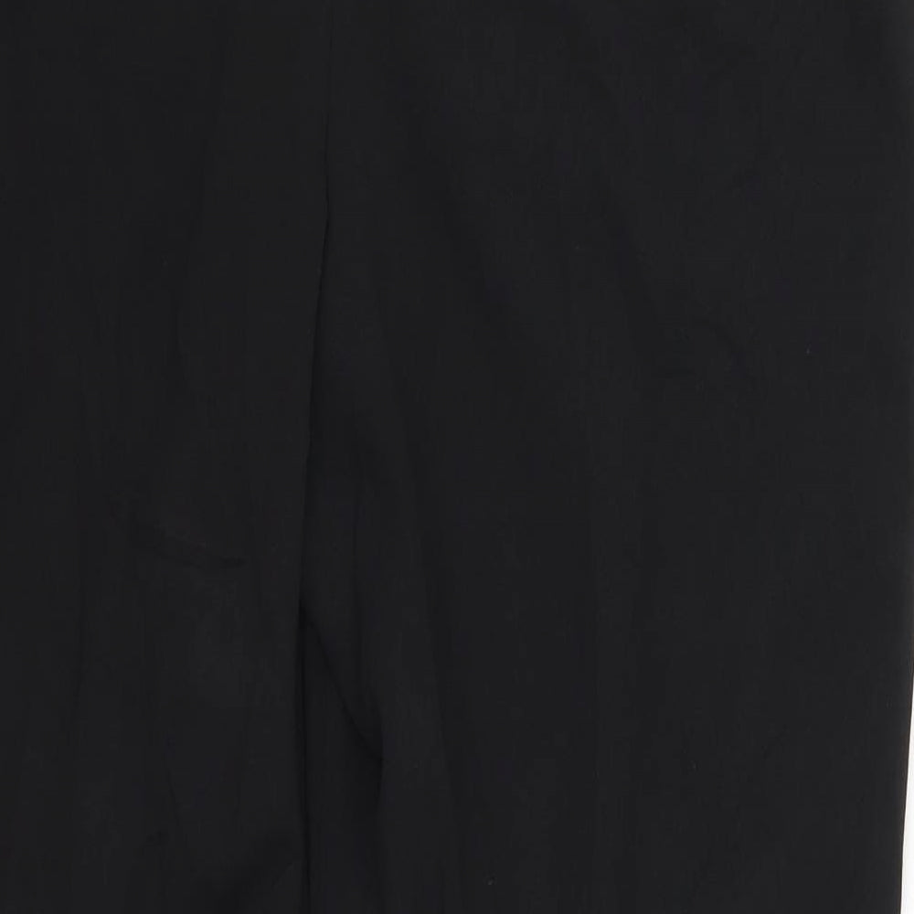 Preworn Womens Black Trousers Size 16 L27.5 in