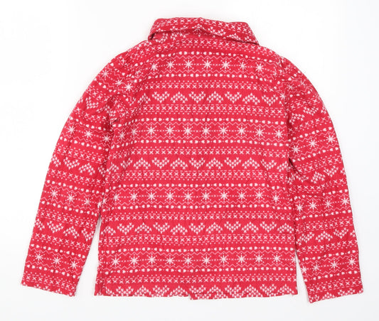 George Girls Red Geometric Top Pyjama Top Size 11-12 Years - Christmas Prints