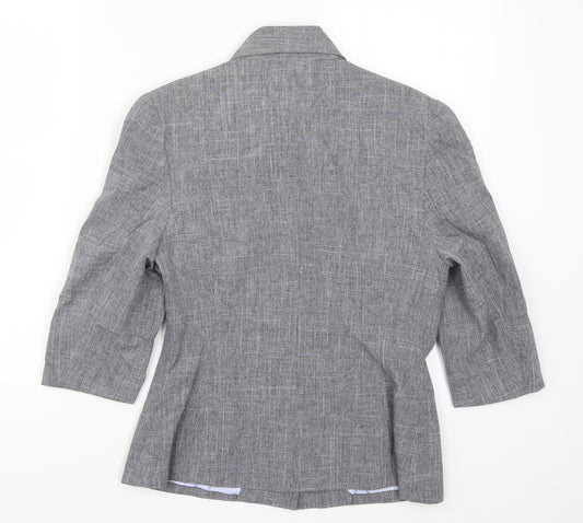 Pure Womens Grey Basic Button-Up Size S