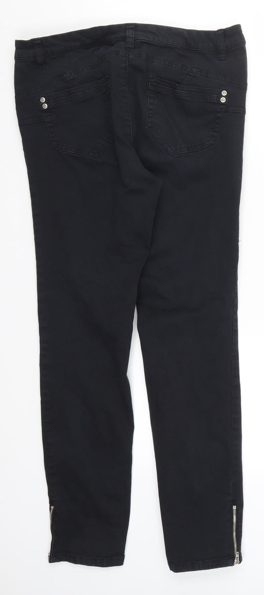 Yessica Womens Black Denim Skinny Jeans Size 10 L27 in