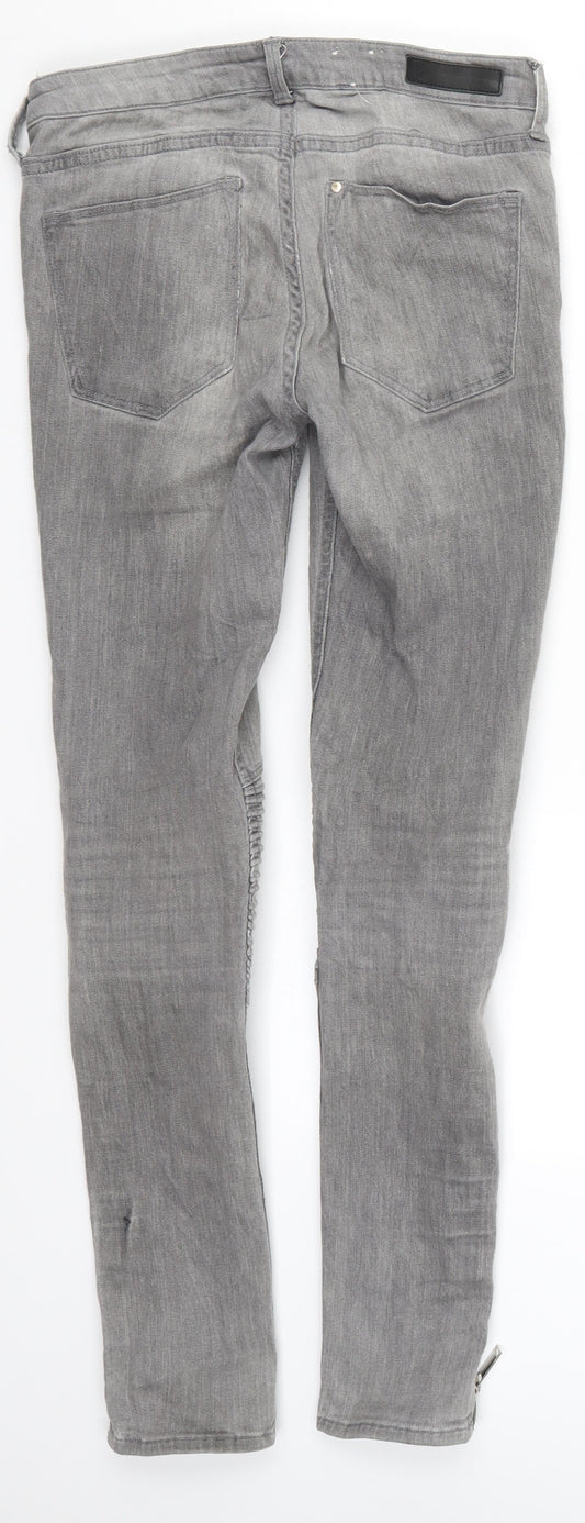 H&M Womens Grey Denim Skinny Jeans Size 26 in L29 in