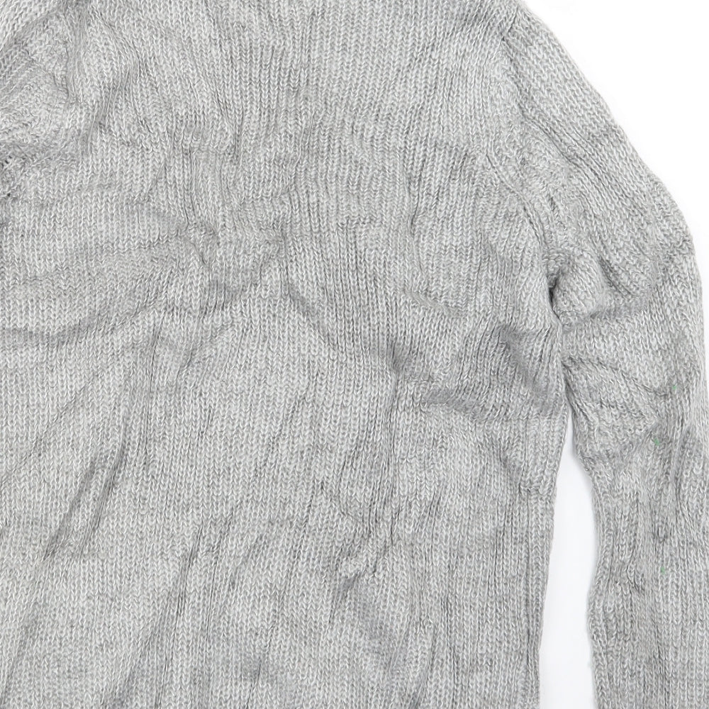 Papaya Womens Grey Knit Cardigan Jumper Size L