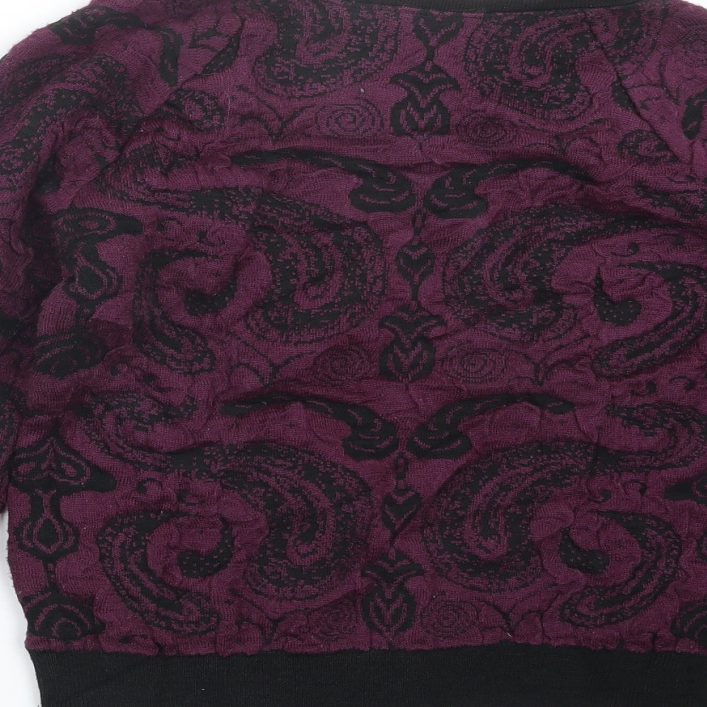 Miss Selfridge Womens Purple Knit Pullover Jumper Size 8