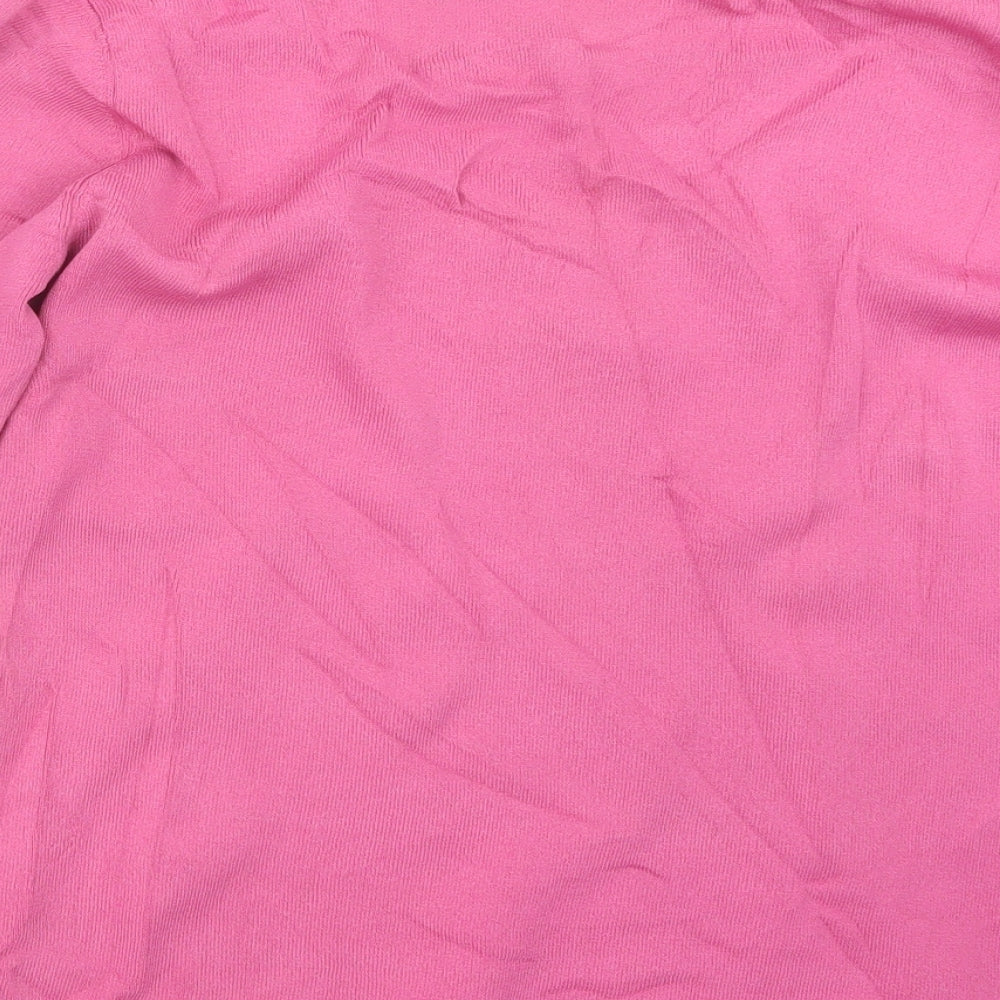 AMARANTO Womens Pink Pullover Jumper Size 16