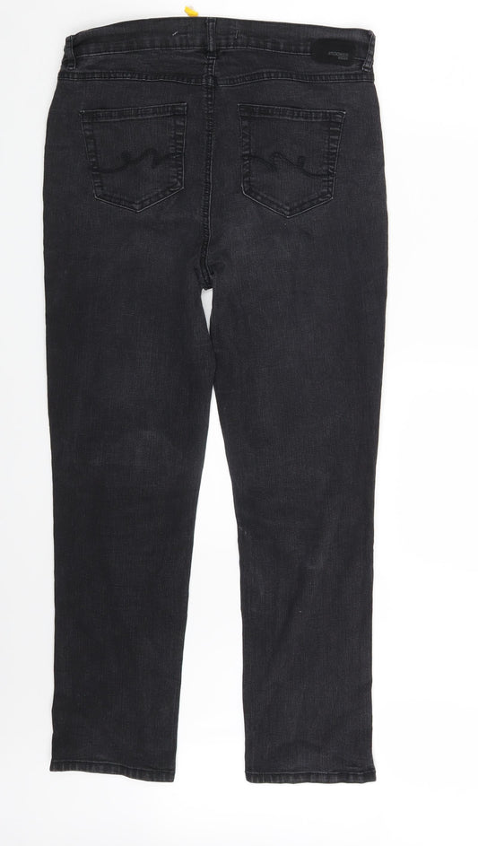 Snooker Jeans Womens Black Denim Straight Jeans One Size L27 in