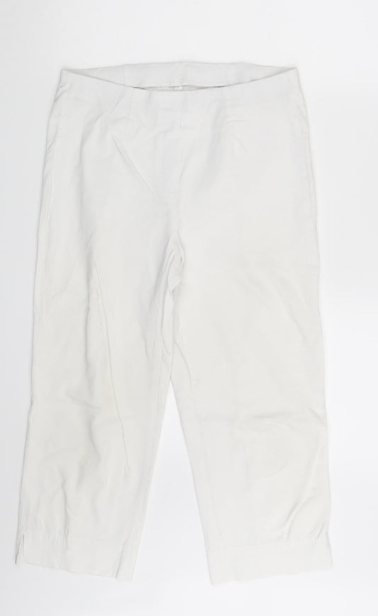 Preworn Womens White Denim Chino Shorts Size 28 in