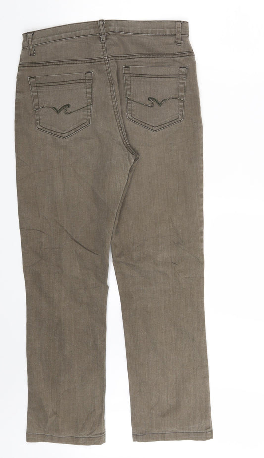 Swallow Jeans Womens Beige Denim Straight Jeans Size XL L28 in