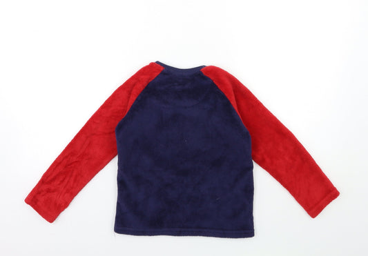 Primark Boys Blue Fleece Pyjama Top Size 5-6 Years