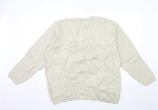 BHS Mens Beige Knit Pullover Jumper Size L