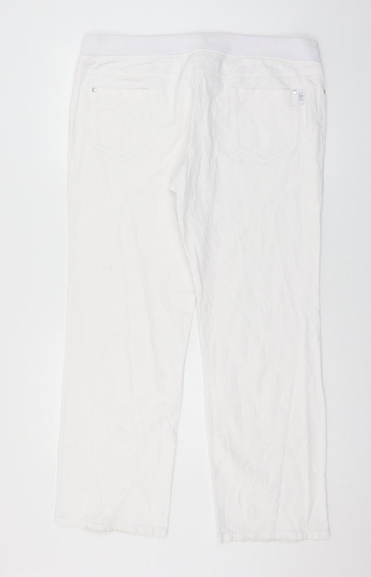 Preworn Womens White Denim Straight Jeans Size 40 in L30 in