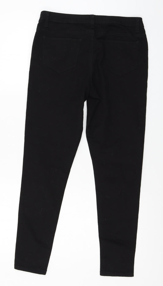 Denim & Co. Womens Black Denim Skinny Jeans Size 10 L25 in