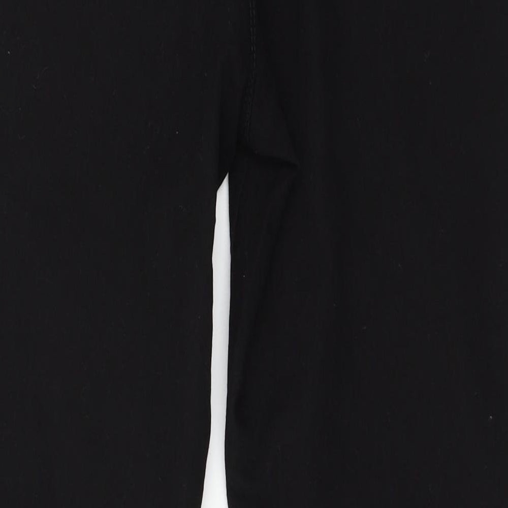 Brand and care label for Denim & Co. women’s black denim skinny jeans, size UK 10, 25-inch leg