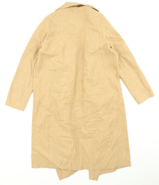 Jazzevar Womens Brown Overcoat Coat Size S