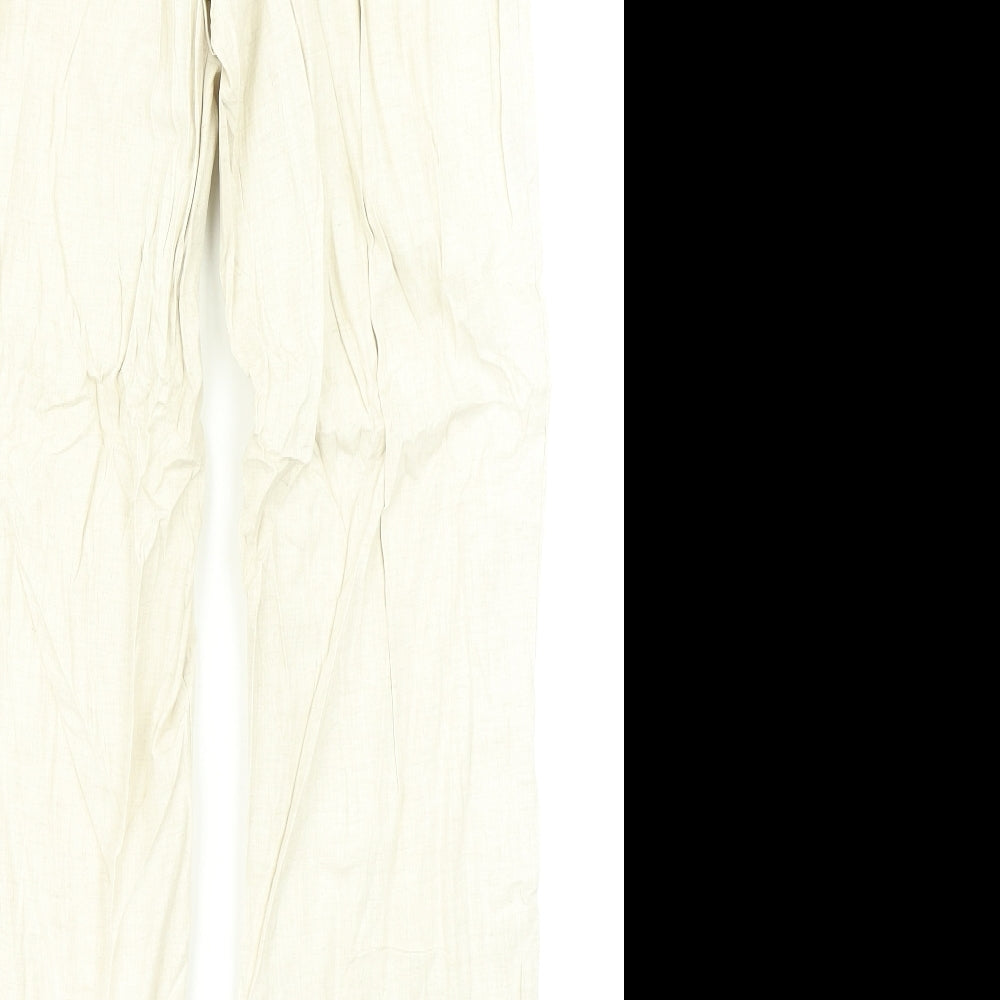 Marks & Spencer Womens Beige Dress Pants Trousers Size 14 L28 in