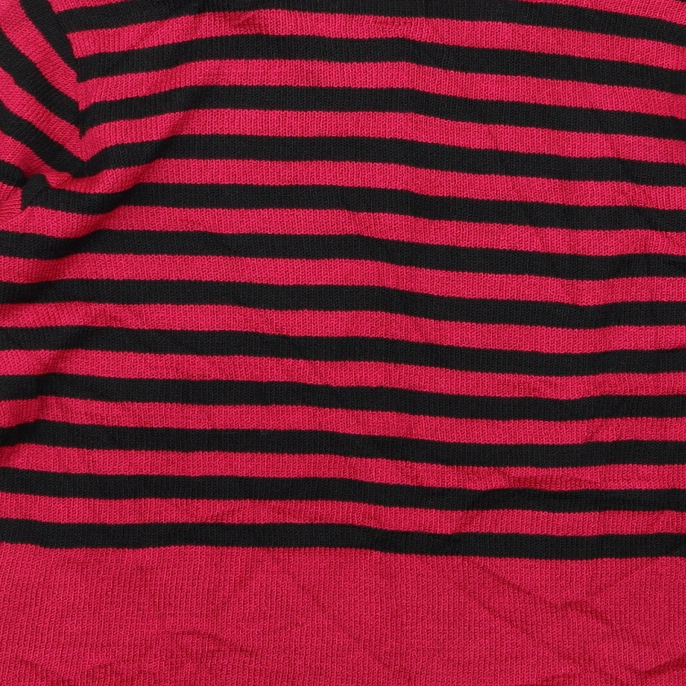 BASSINI Womens Multicoloured Striped Pullover Jumper Size M