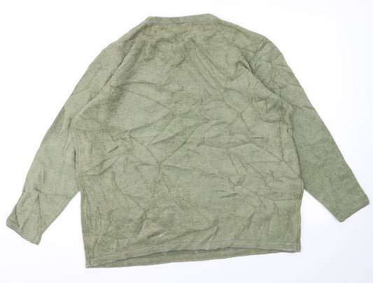 FAYLOUISE Womens Green Basic T-Shirt One Size
