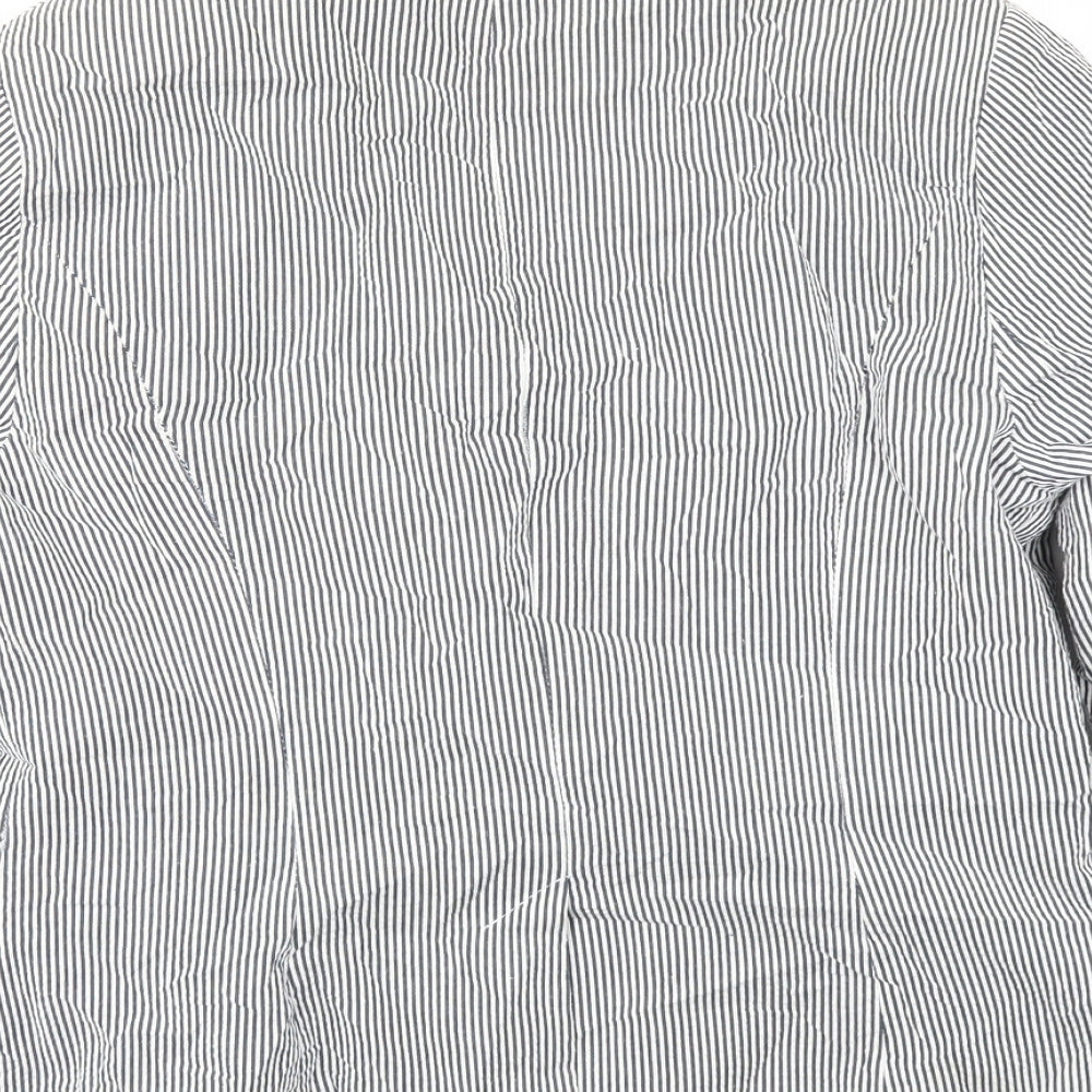 TU Womens Blue Striped Jacket Blazer Size 12