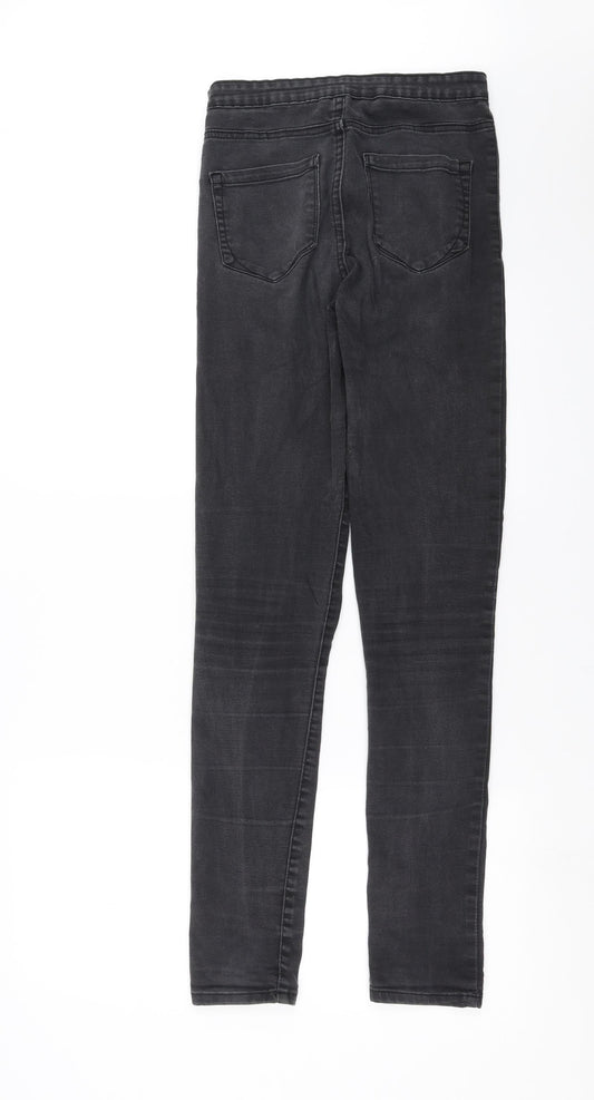 Preworn Womens Grey Denim Skinny Jeans Size 26 in L32 in