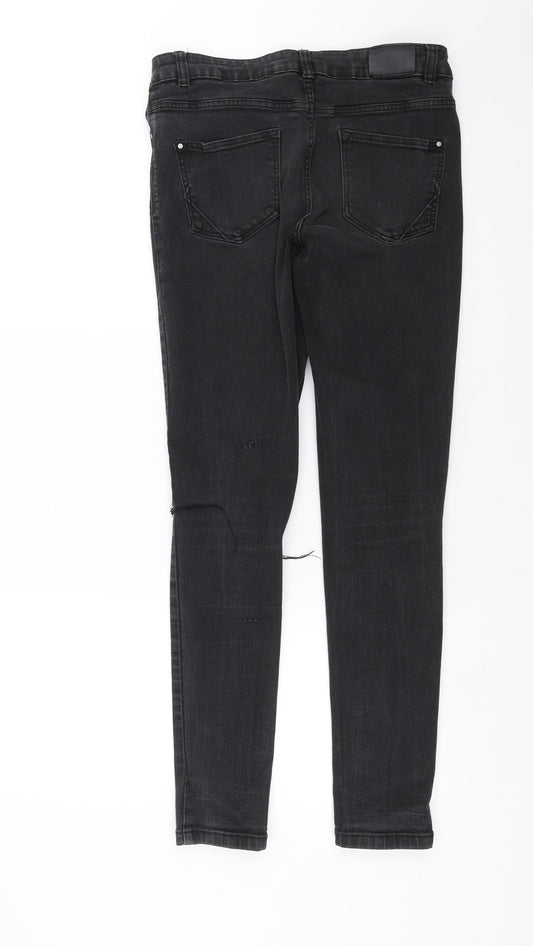 Nutmeg Womens Grey Denim Skinny Jeans Size 12 L28 in